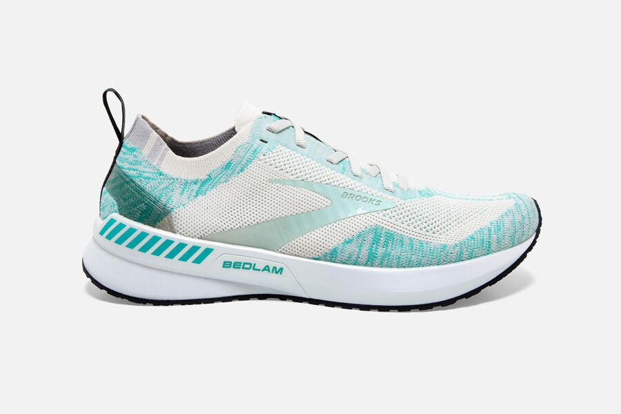 Brooks Bedlam 3 Road Loopschoenen Dames - Wit/Turquoise - 381495MLT